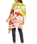 Sakkas Adalwin Second TieDye Desert Sun Circle Ponch Tunic Top Blouse W/Embroidery