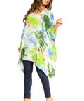 Sakkas Adalwin Second TieDye Desert Sun Circle Ponch Tunic Top Blouse W/Embroidery