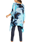 Sakkas Adalwin Second TieDye Desert Sun Circle Ponch Tunic Top Blouse W/Embroidery