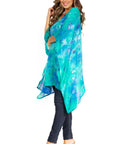 Sakkas Adalwin Second TieDye Desert Sun Circle Ponch Tunic Top Blouse W/Embroidery