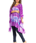 Sakkas Adalwin Second TieDye Desert Sun Circle Ponch Tunic Top Blouse W/Embroidery
