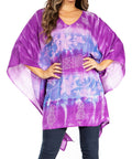 Sakkas Adalwin Second TieDye Desert Sun Circle Ponch Tunic Top Blouse W/Embroidery