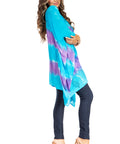 Sakkas Adalwin Second TieDye Desert Sun Circle Ponch Tunic Top Blouse W/Embroidery