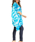 Sakkas Adalwin Second TieDye Desert Sun Circle Ponch Tunic Top Blouse W/Embroidery