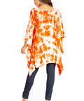 Sakkas Adalwin Second TieDye Desert Sun Circle Ponch Tunic Top Blouse W/Embroidery
