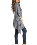 Sakkas Adalwin Third Tie Dye Desert Sun Circle Ponch Tunic Top Blouse W/Embroidery