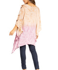 Sakkas Adalwin Third Tie Dye Desert Sun Circle Ponch Tunic Top Blouse W/Embroidery