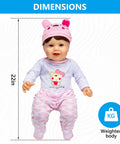 22 inch - Lifelike Reborn Baby Dolls for Seniors with Dementia -Therapy Doll - Soft Body Realistic Newborn - Alzheimer's Activity for Adults - Patients Nursing Home - Gifts for Elderly - Anxiety relief