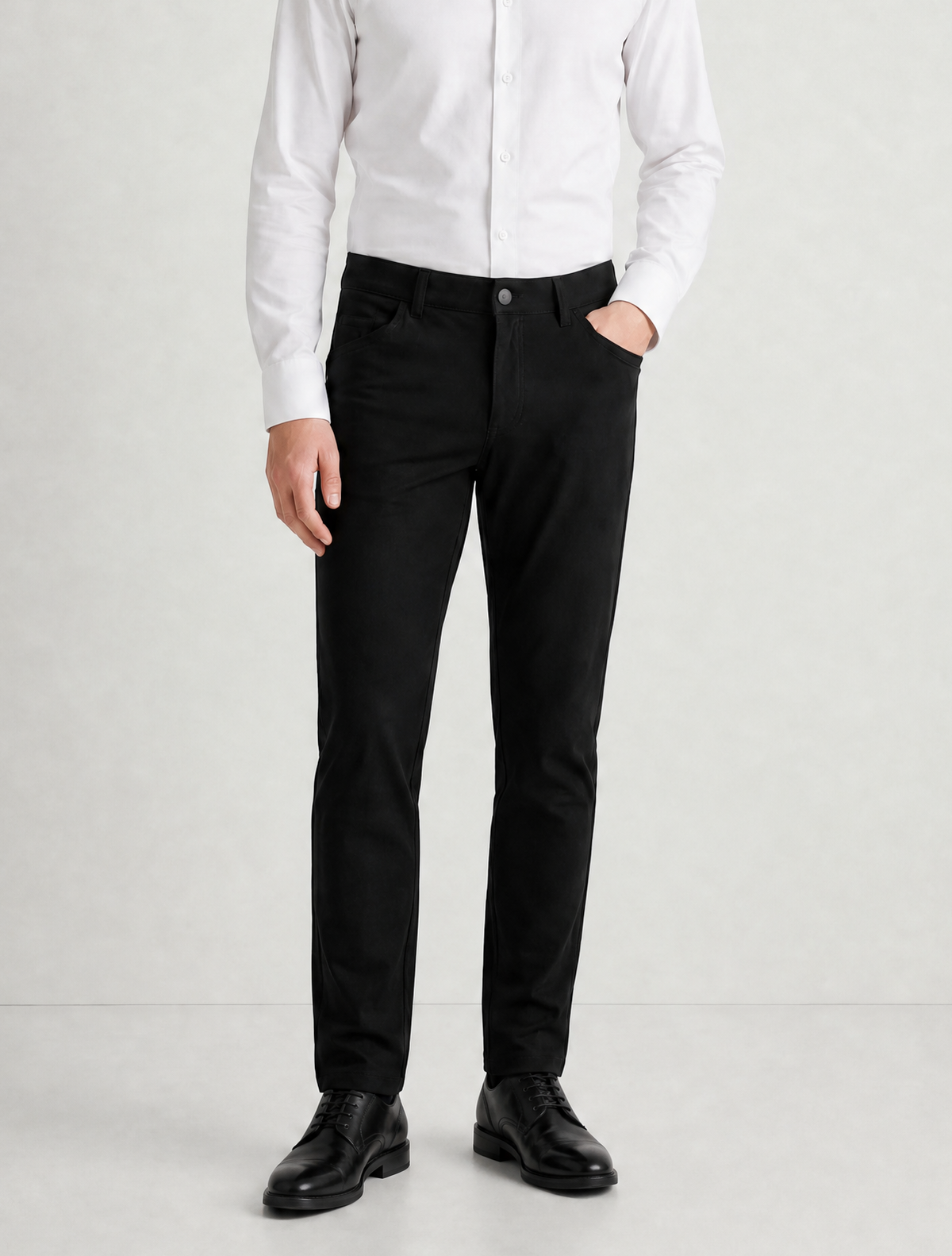 NEW & UPDATED Super - Stretch Men's Chinos //Casual// Black - Performance Collection