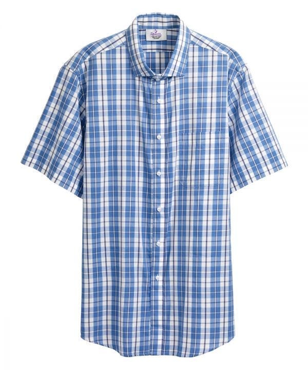 Magnetic Buttons Mens Short Sleeve Shirt - Clearance