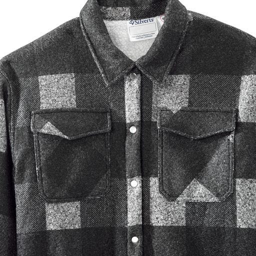 Men's Magnetic Closure Sherpa Lined Shirt Jacket