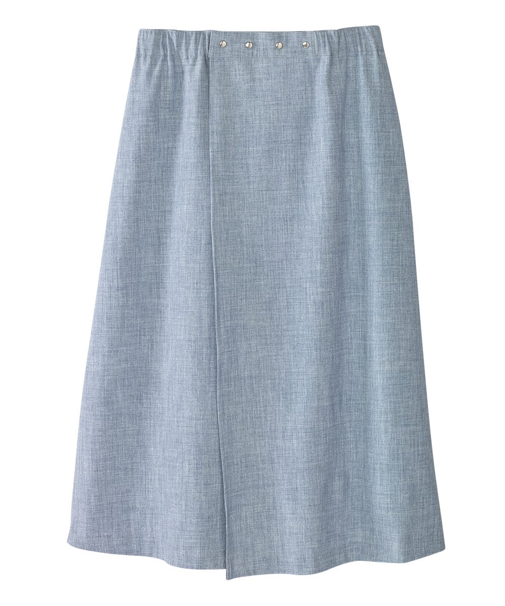 Women's Adaptive Open Back Embroidered Linen Skirt
