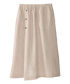 Women's Adaptive Open Back Embroidered Linen Skirt