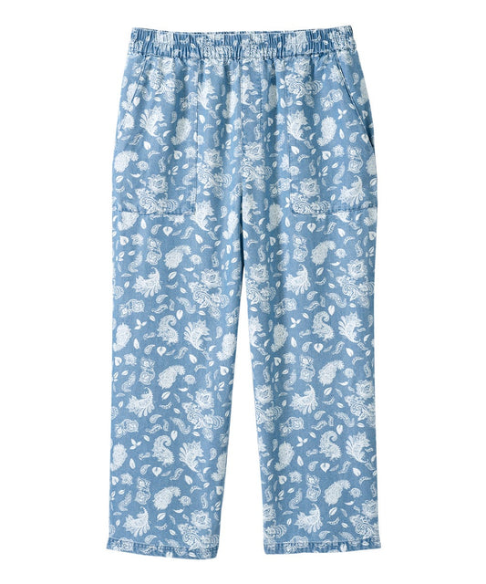 Women's Self Dressing Pull-on Wide Leg Capris