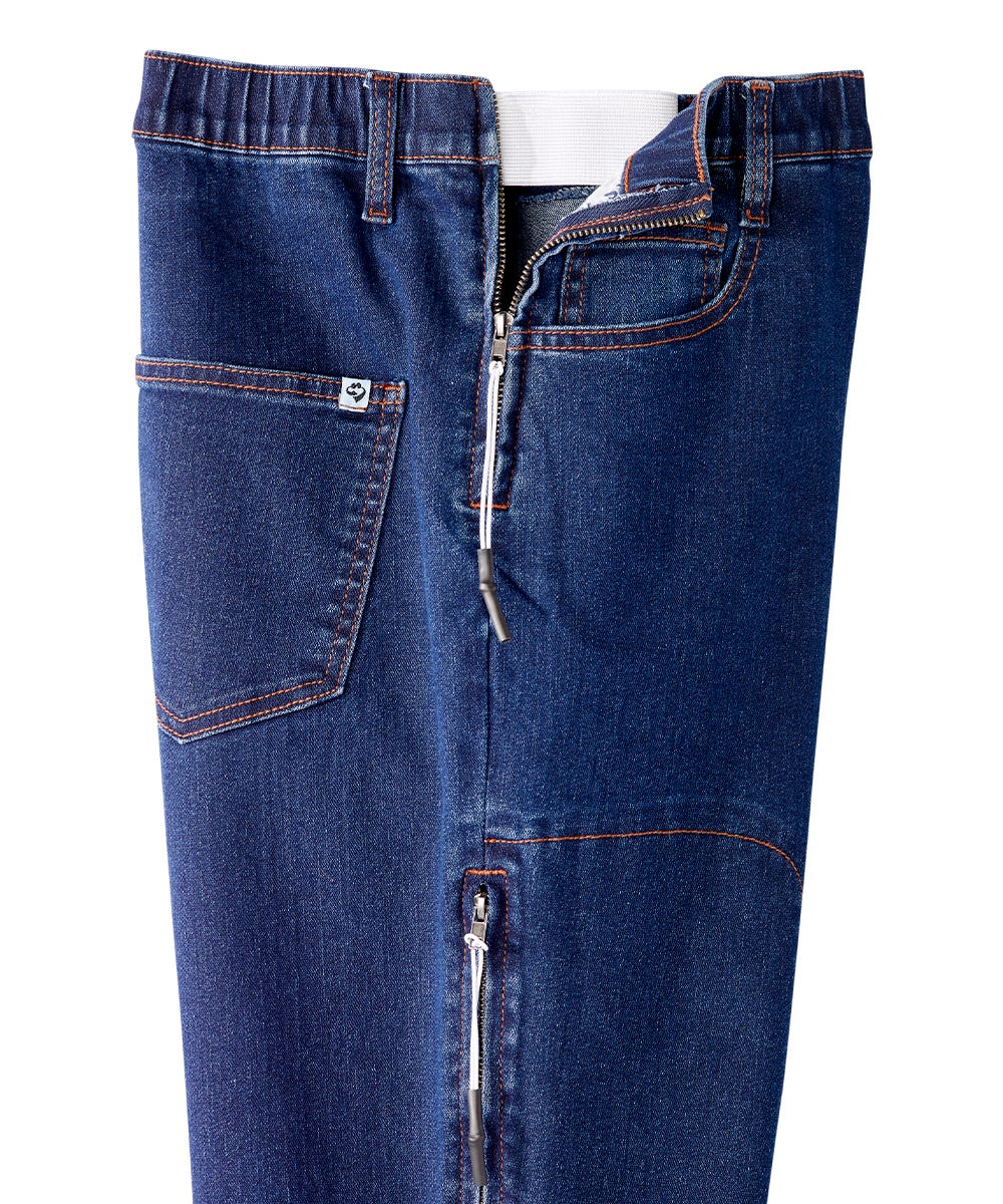 Men's Self Dressing Side Zip Jeans