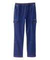 Men's Self Dressing Pull-on Jeans with Cargo Pockets