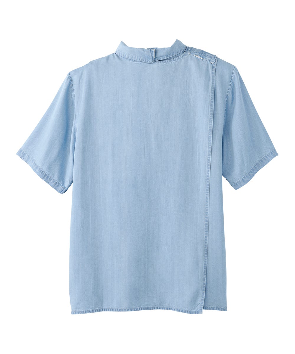 Men's Open Back Short Sleeve Button-Down