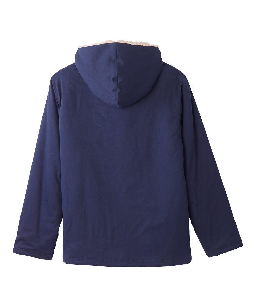 Men's Magnetic Closure Sherpa Shacket with Detachable Hood