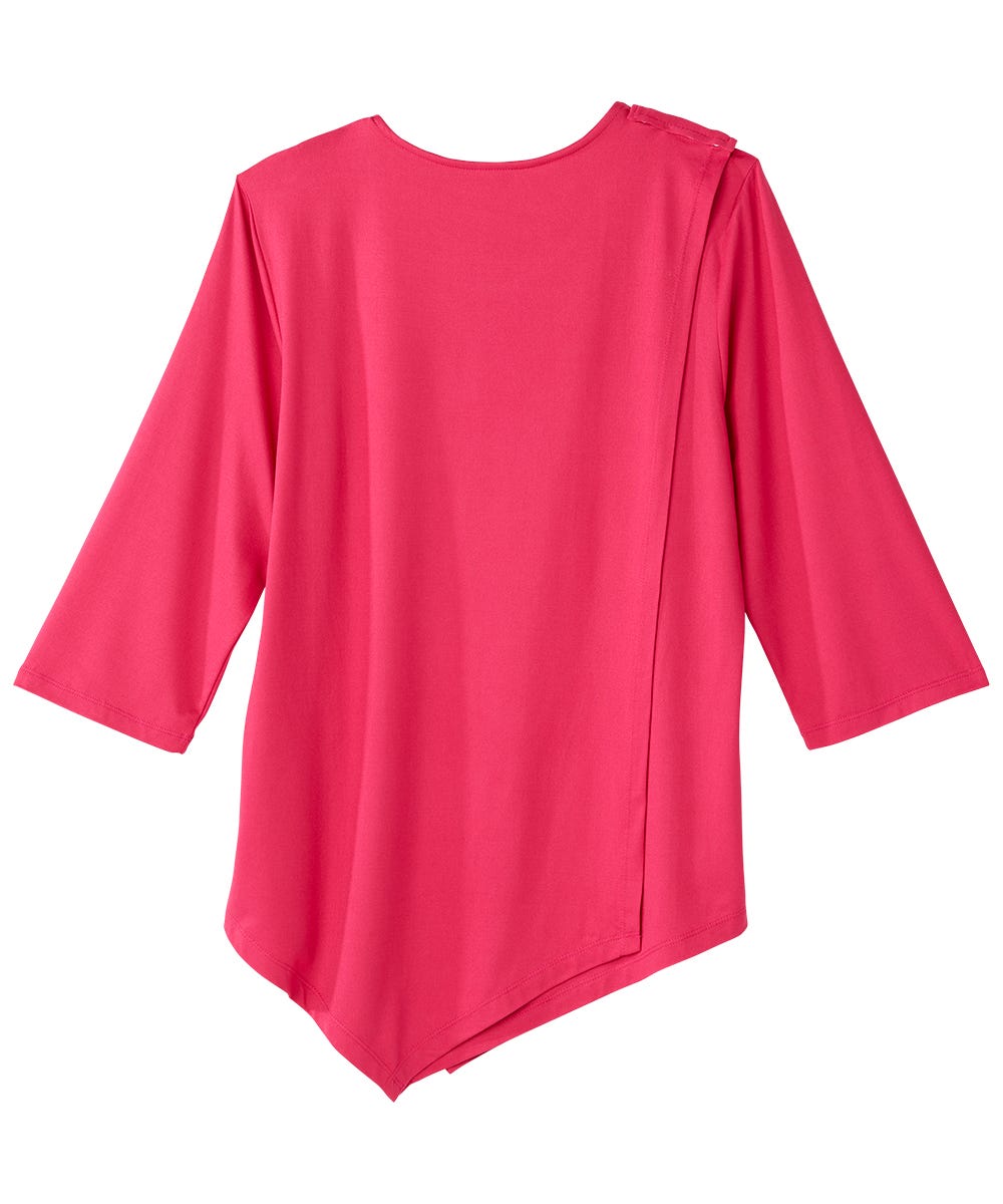 Women's Open Back Asymmetrical Hem Top
