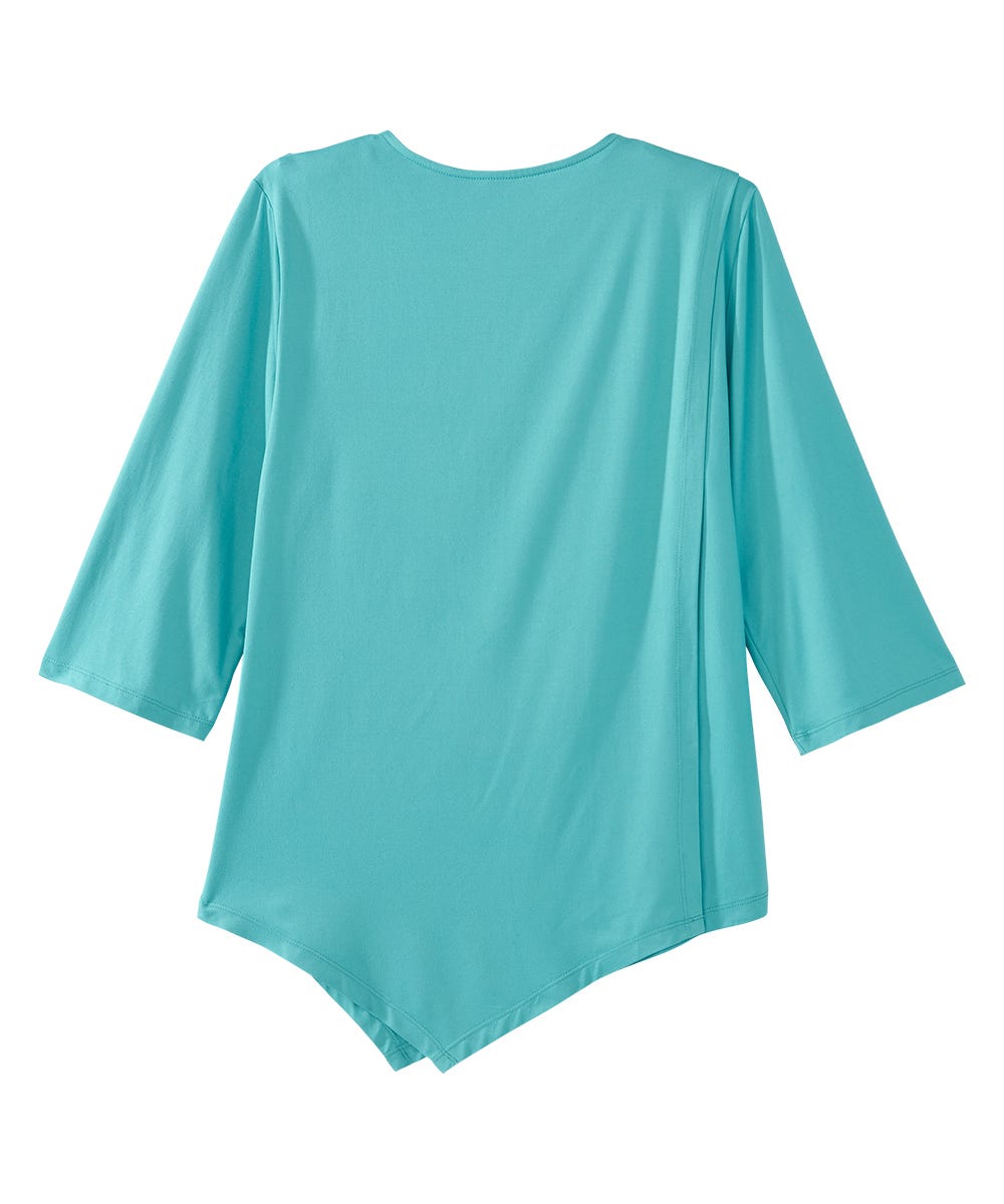 Women's Open Back Asymmetrical Hem Top