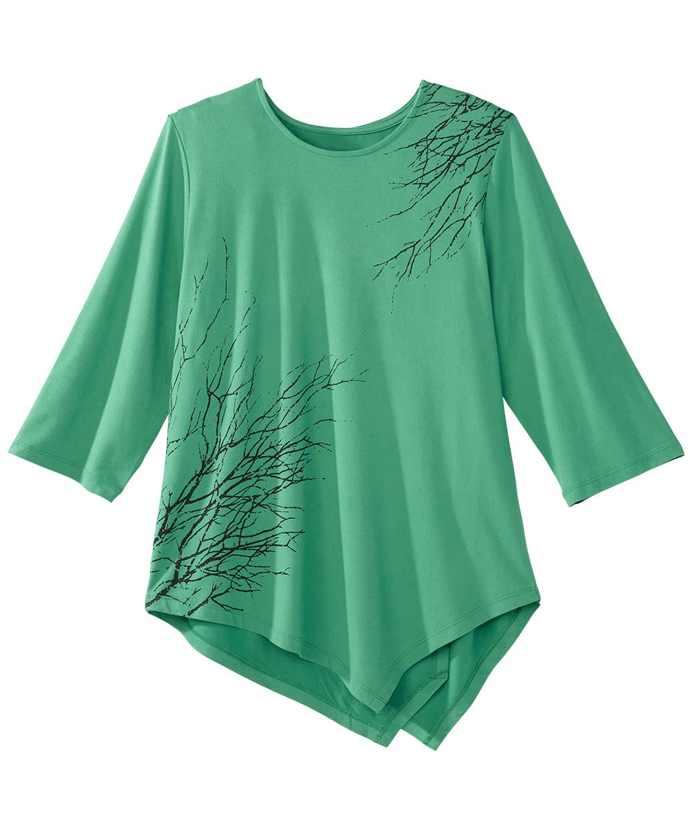 Women's Open Back Asymmetrical Hem Top