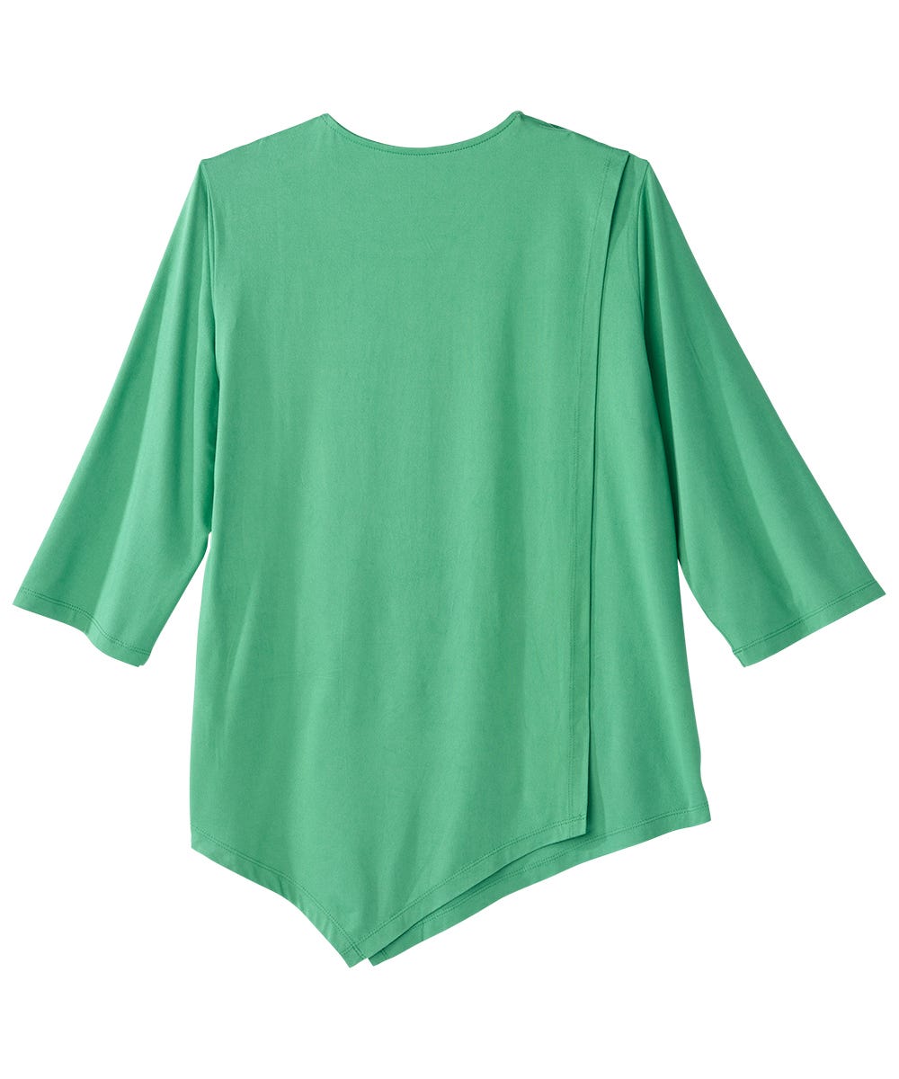 Women's Open Back Asymmetrical Hem Top