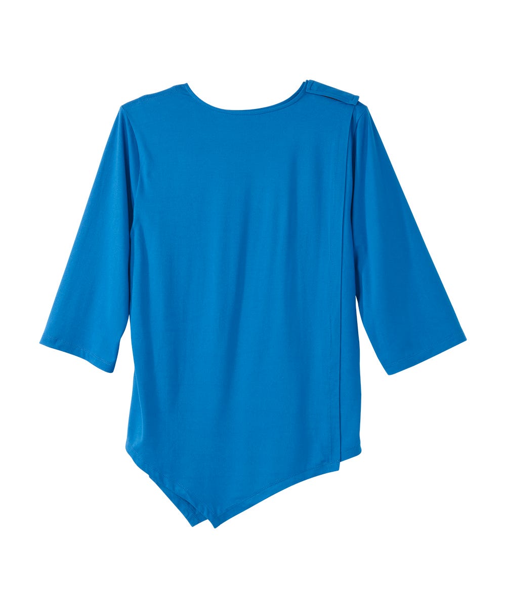 Women's Open Back Asymmetrical Hem Top