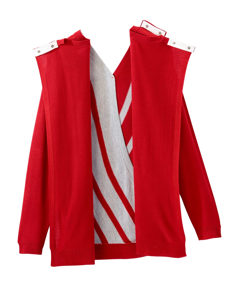 Women's Open Back Stripe Sweater
