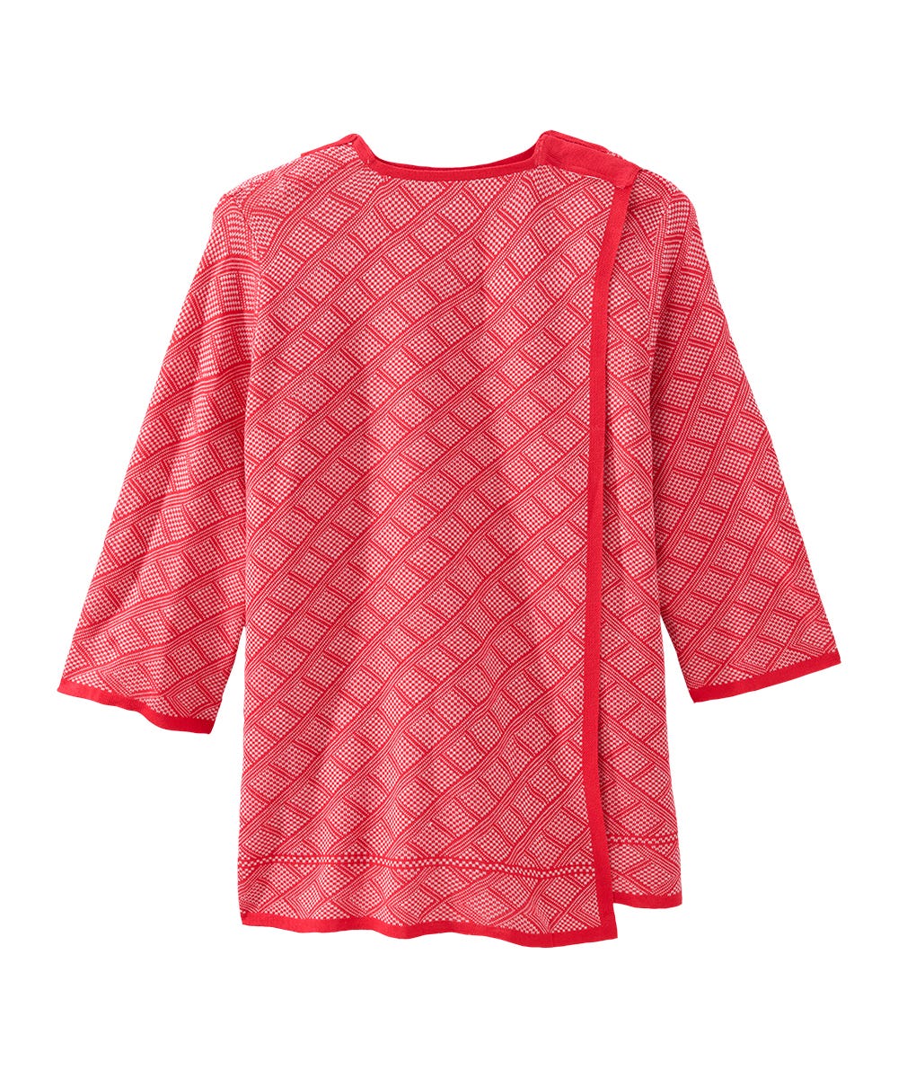 Women's Open Back Collared Knit Sweater
