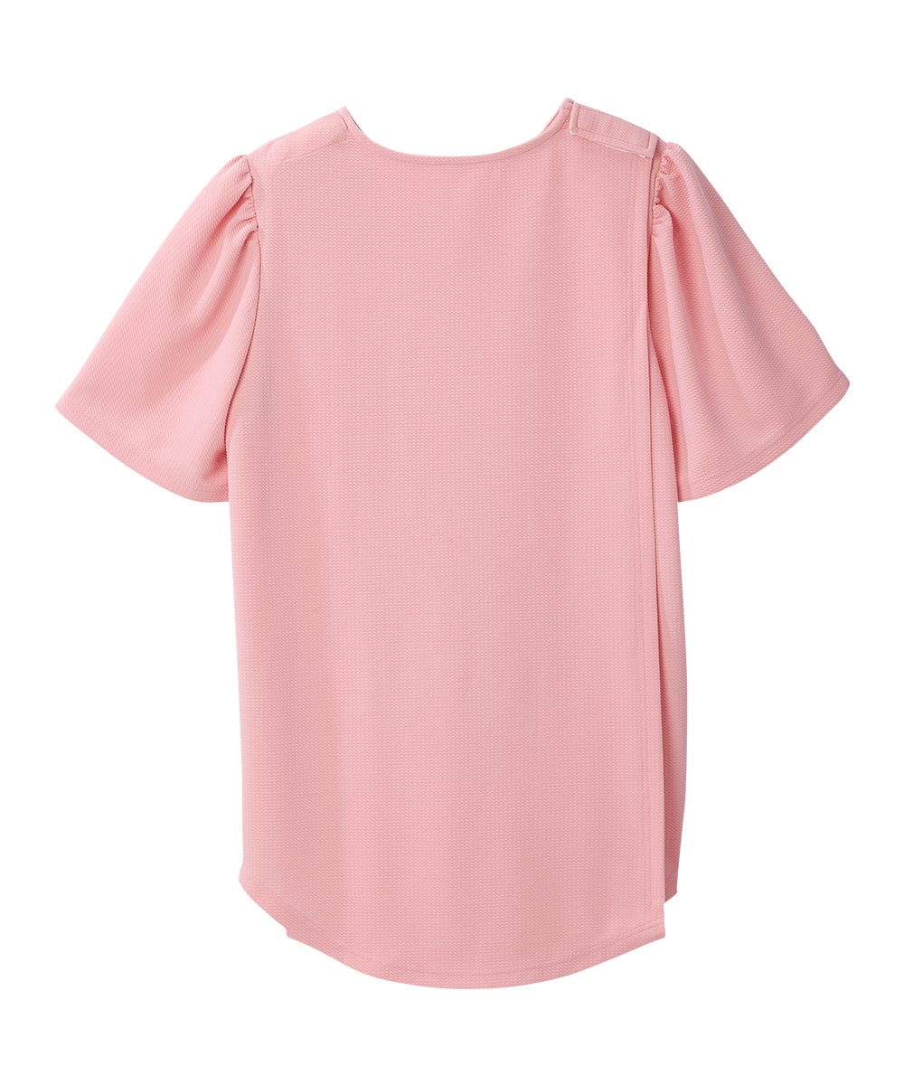 Women's Open Back Hi-Low Pleated Top
