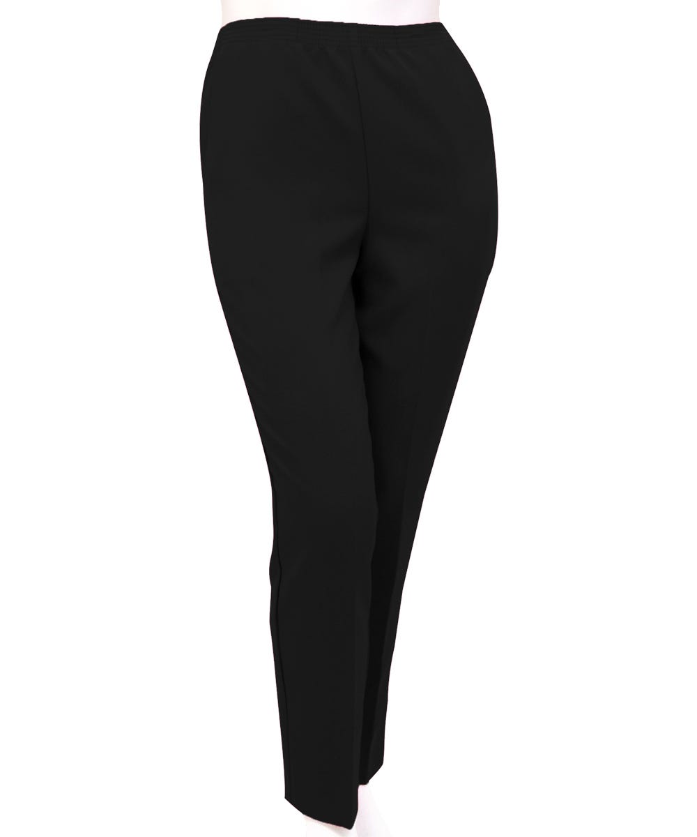 Women's Pull On Pants - Elastic Waist Polyester Pants for Women - Clearance