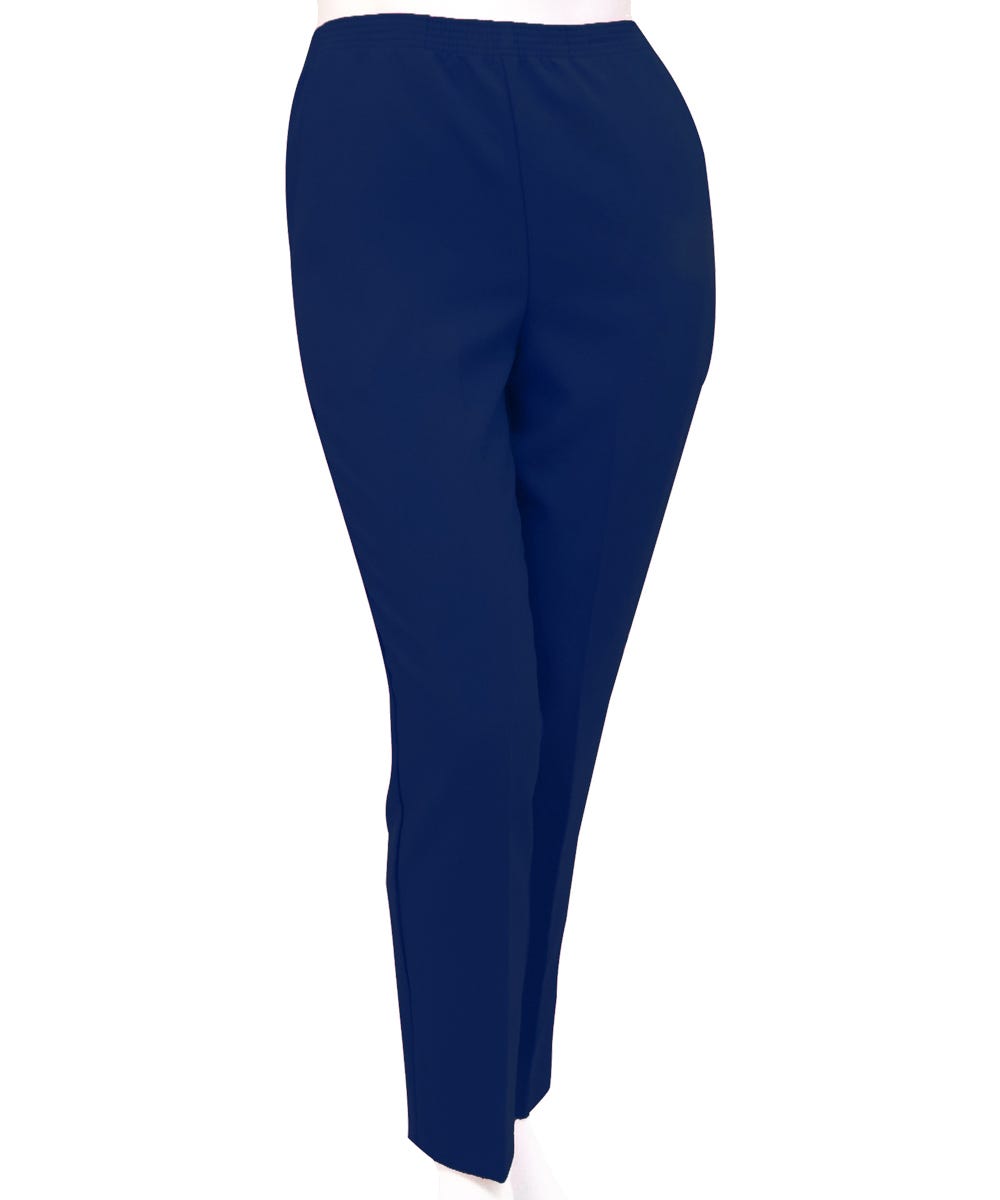 Women's Pull On Pants - Elastic Waist Polyester Pants for Women - Clearance