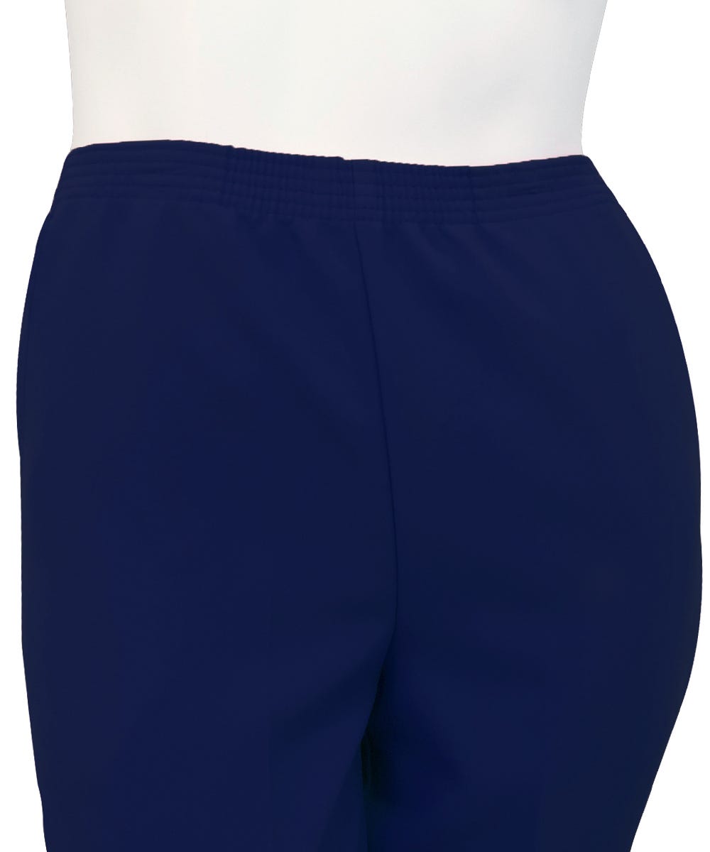 Women's Pull On Pants - Elastic Waist Polyester Pants for Women - Clearance