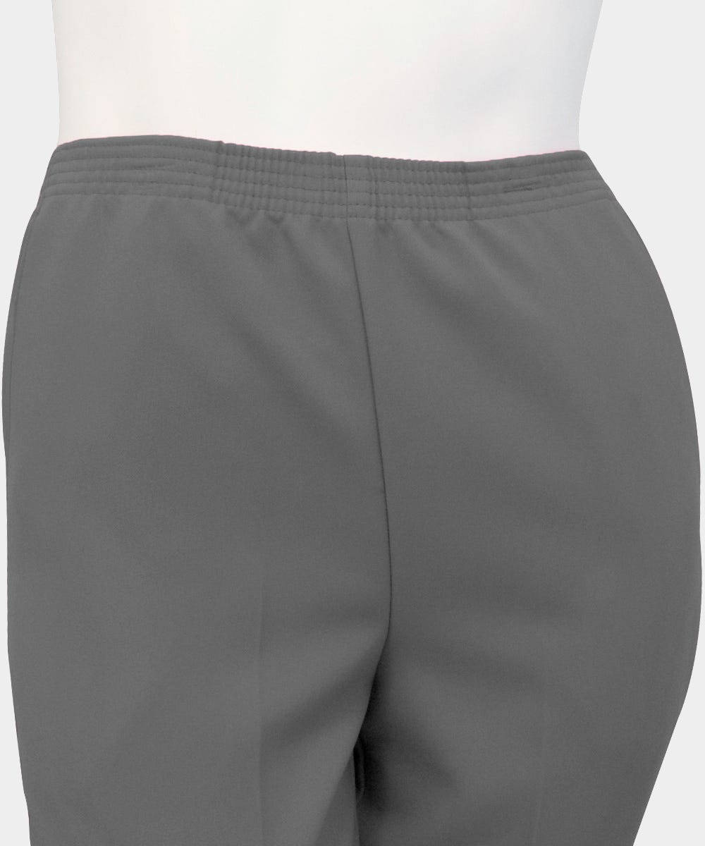 Women's Pull On Pants - Elastic Waist Polyester Pants for Women - Clearance