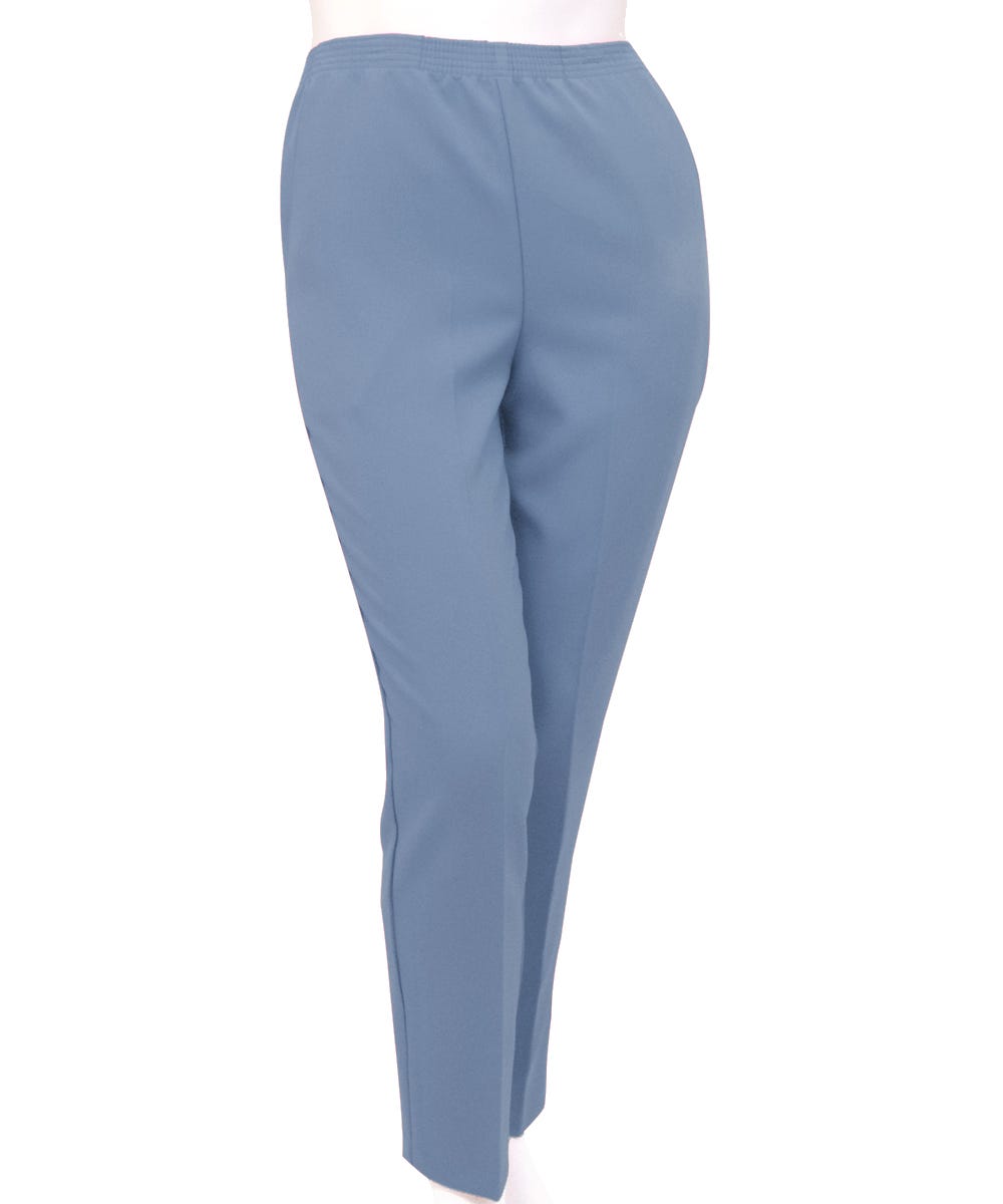 Women's Pull On Pants - Elastic Waist Polyester Pants for Women - Clearance