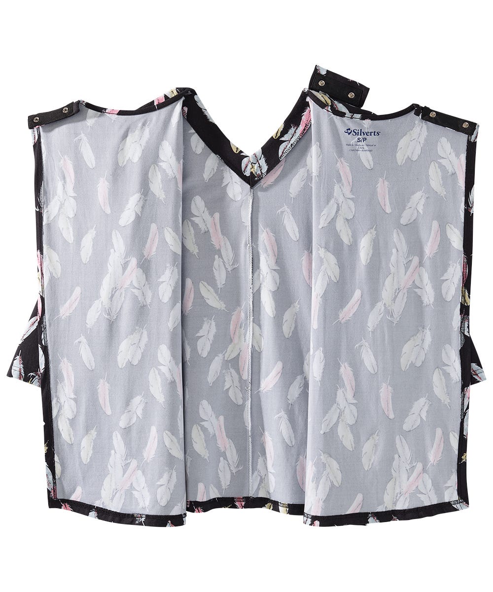 Women's Open Back Faux Button Top
