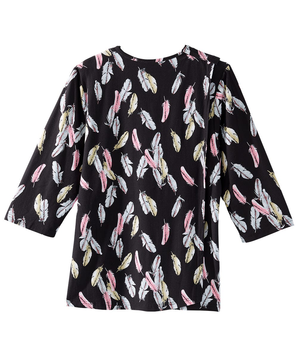 Women's Open Back Faux Button Top