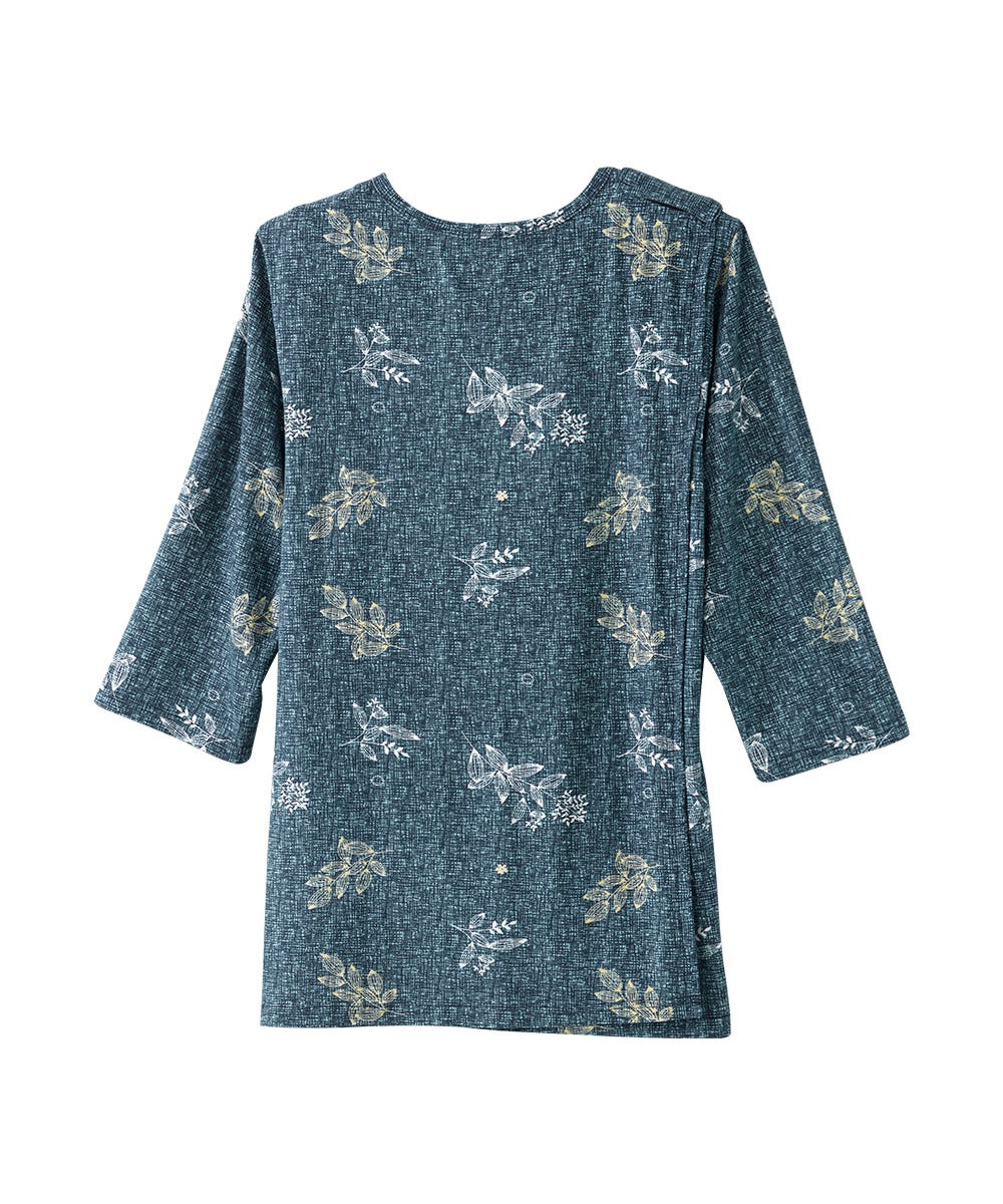 Women's Open Back Faux Button Top