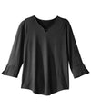 Women's Open Back Notched Neckline Top