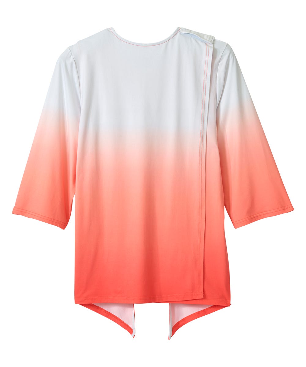 Women's Open Back Ombre Knit Twofer Top