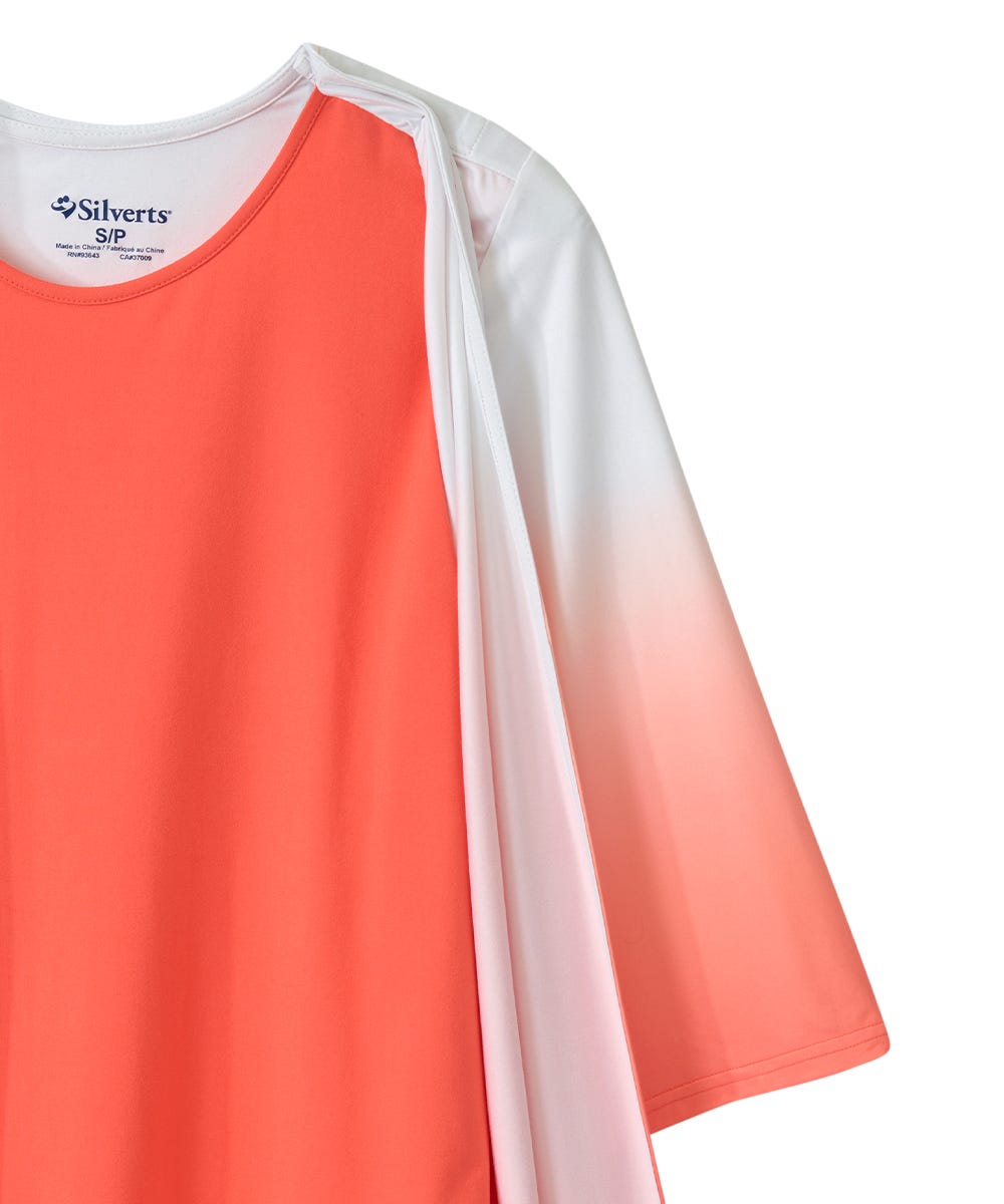 Women's Open Back Ombre Knit Twofer Top