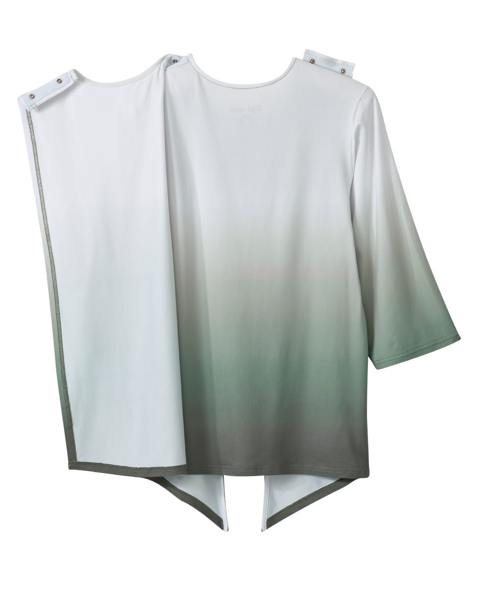 Women's Open Back Ombre Knit Twofer Top