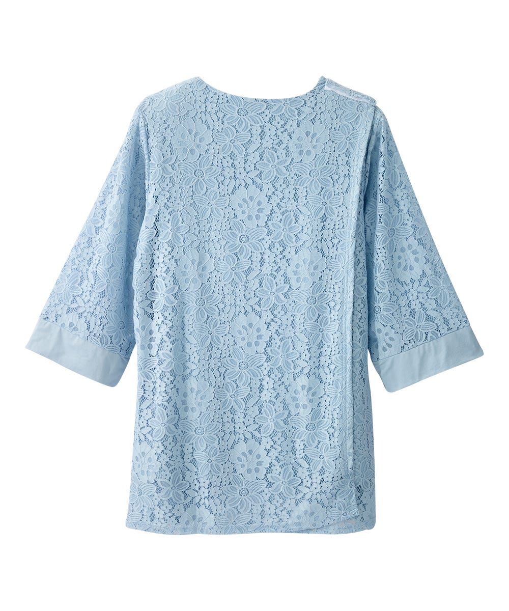 Women's Open Back Lace Blazer Twofer Top