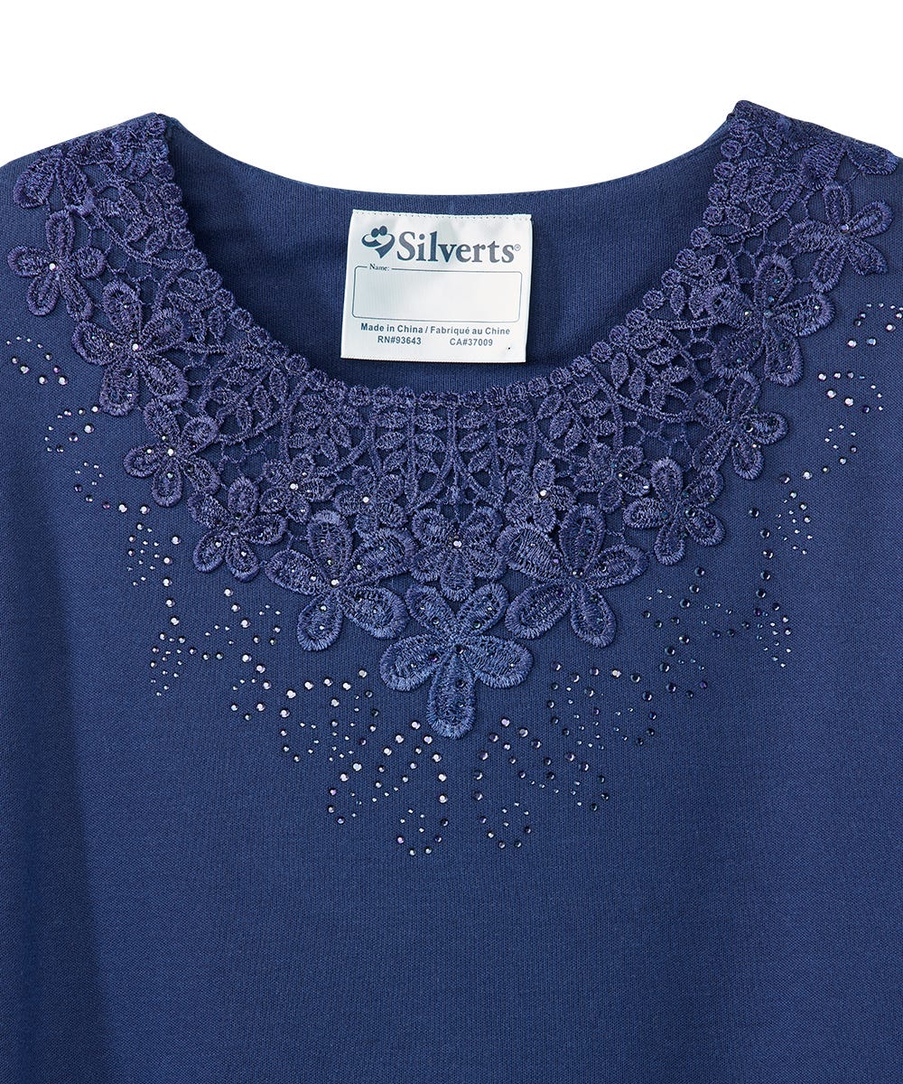 Women's Open Back Embellished Top