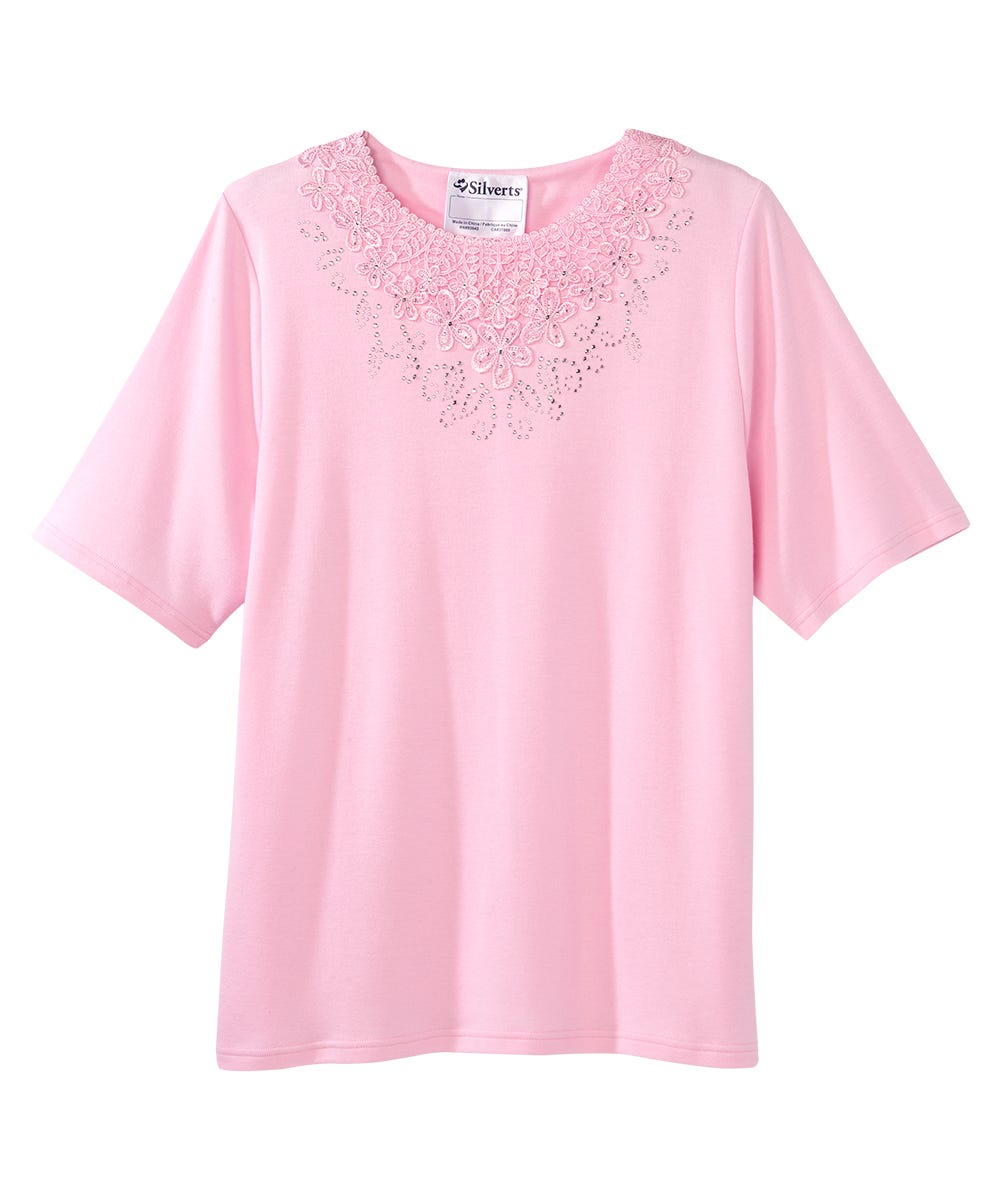 Women's Open Back Embellished Top