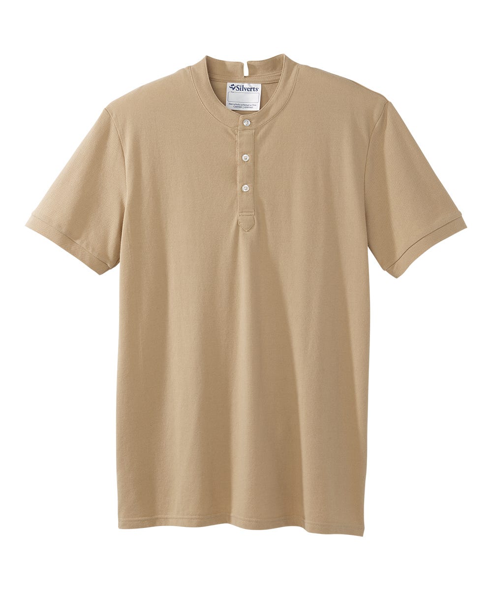 Men's Open Back Henley T-Shirt