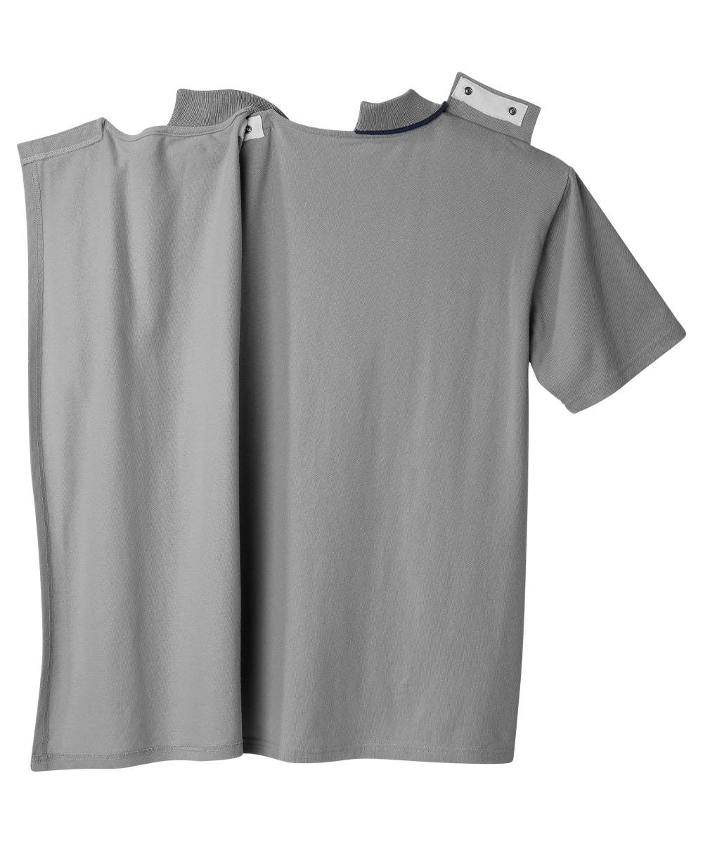 Men's Open Back Polo Shirt with Zip  - Clearance
