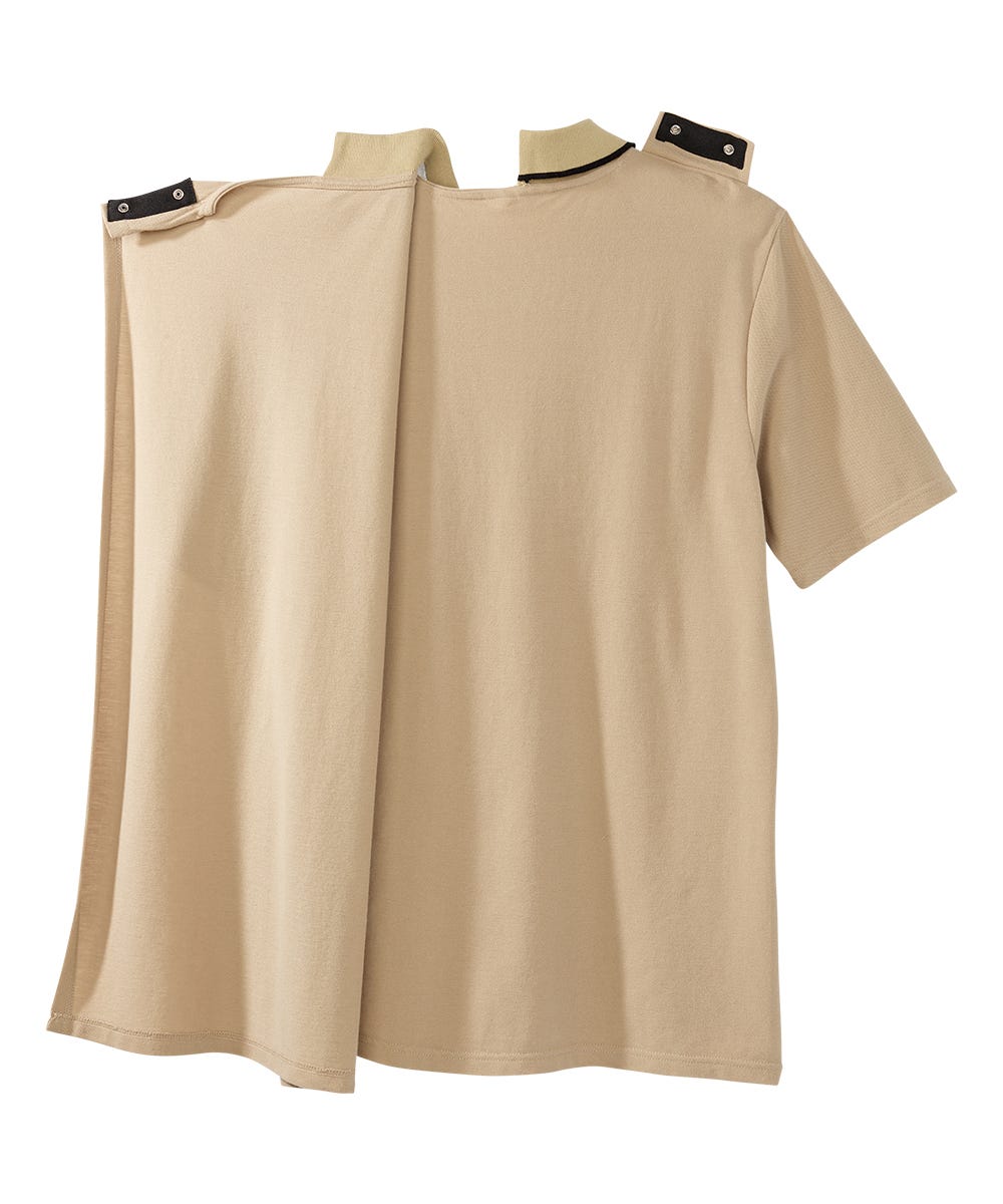 Men's Open Back Polo Shirt with Zip