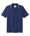 Men's Open Back Polo Shirt with Zip
