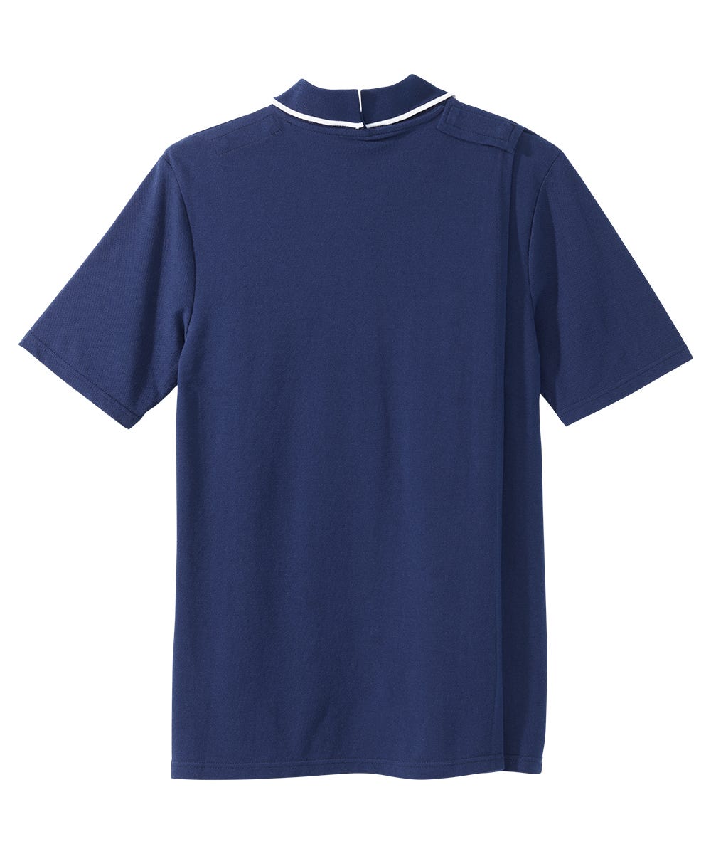 Men's Open Back Polo Shirt with Zip